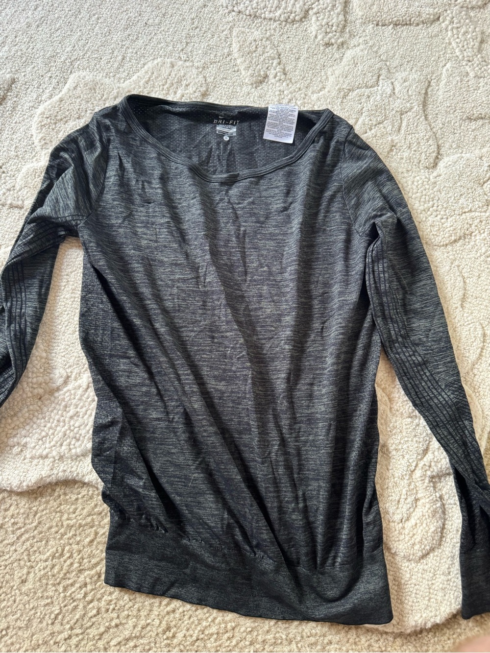 Nike Long Sleeve Dri-FIT Top - Heather Charcoal